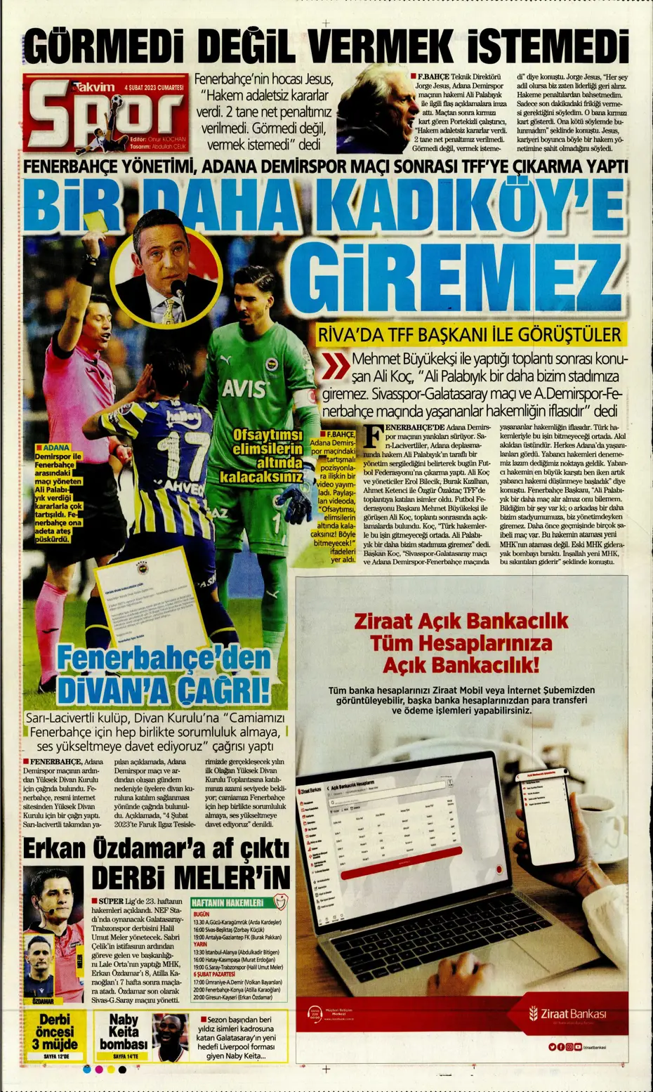 Sporun Manşetleri (4 Şubat 2023) - 35