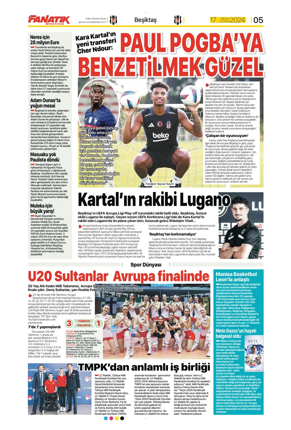 "Fenerbahçe, Fred'in alternatifini buldu" | Sporun manşetleri - 9 "Fenerbahçe, Fred'in alternatifini buldu" | Sporun manşetleri - 9