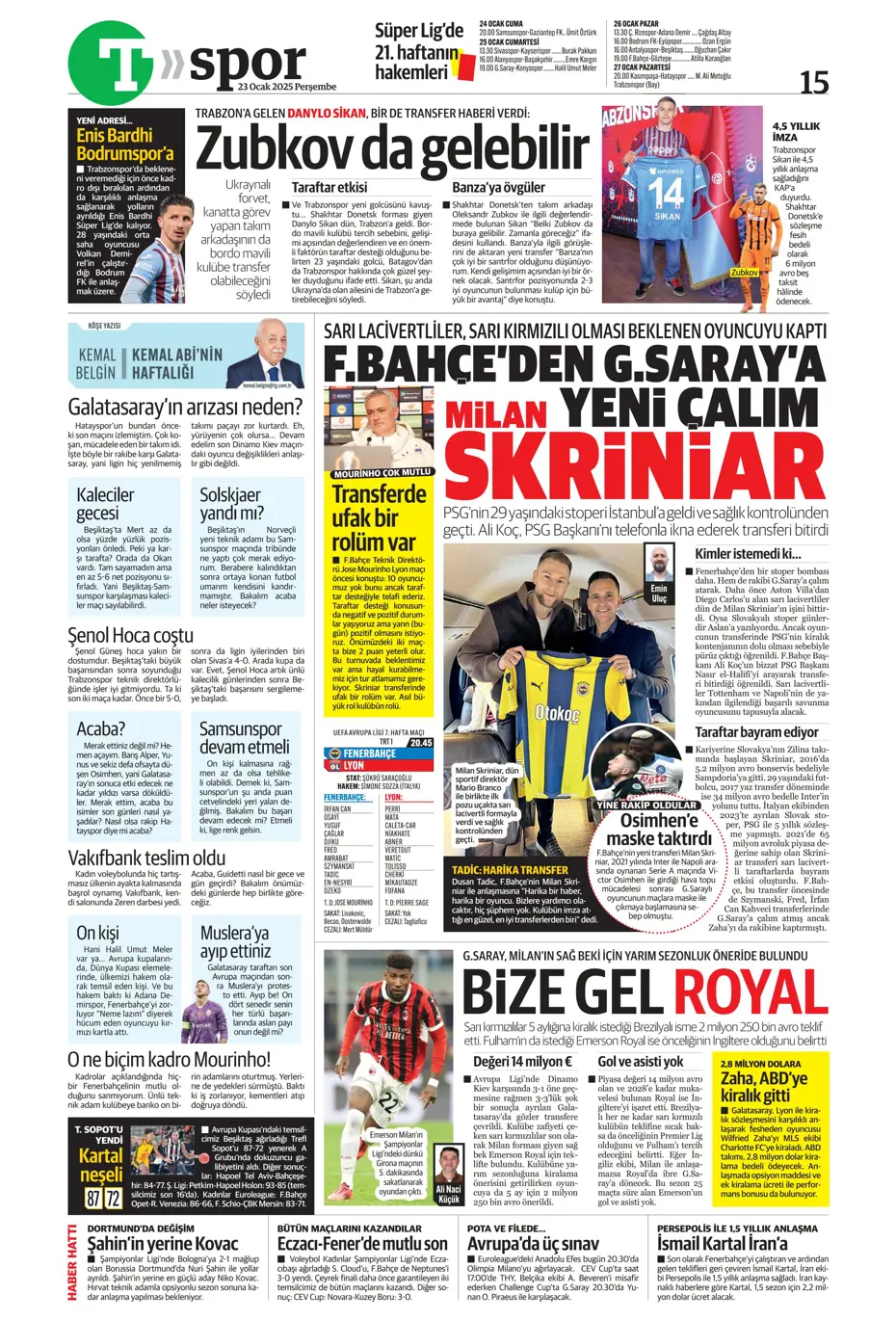 "Kartal şovla döndü" | Sporun manşetleri - 36 "Kartal şovla döndü" | Sporun manşetleri - 36