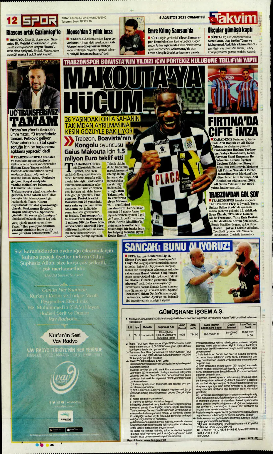 "Fener'e yıldız yağmuru" | Sporun Manşetleri (5 Ağustos 2023) - 26