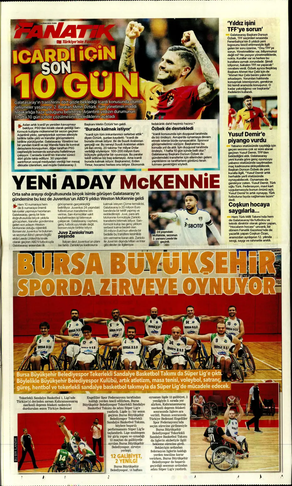 "Cüneyt Çakır ve Abdullah Avcı geliyor" | Sporun manşetleri (23 Haziran 2023) - 9 "Cüneyt Çakır ve Abdullah Avcı geliyor" | Sporun manşetleri (23 Haziran 2023) - 9