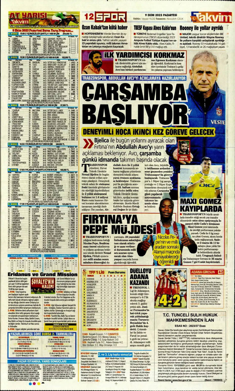 "Ağa da paşa da Fenerbahçe" | Sporun manşetleri (9 Ekim 2023) - 39 "Ağa da paşa da Fenerbahçe" | Sporun manşetleri (9 Ekim 2023) - 39