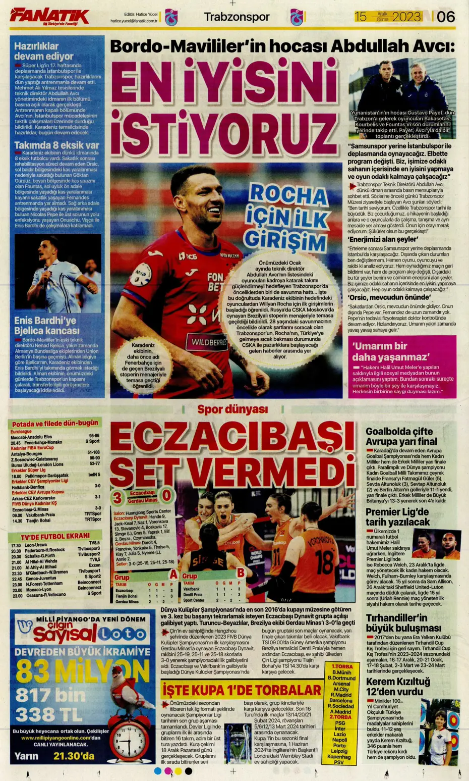 "Aslan'dan Jorginho bombası" | Sporun manşetleri (15 Aralık 2023) - 8