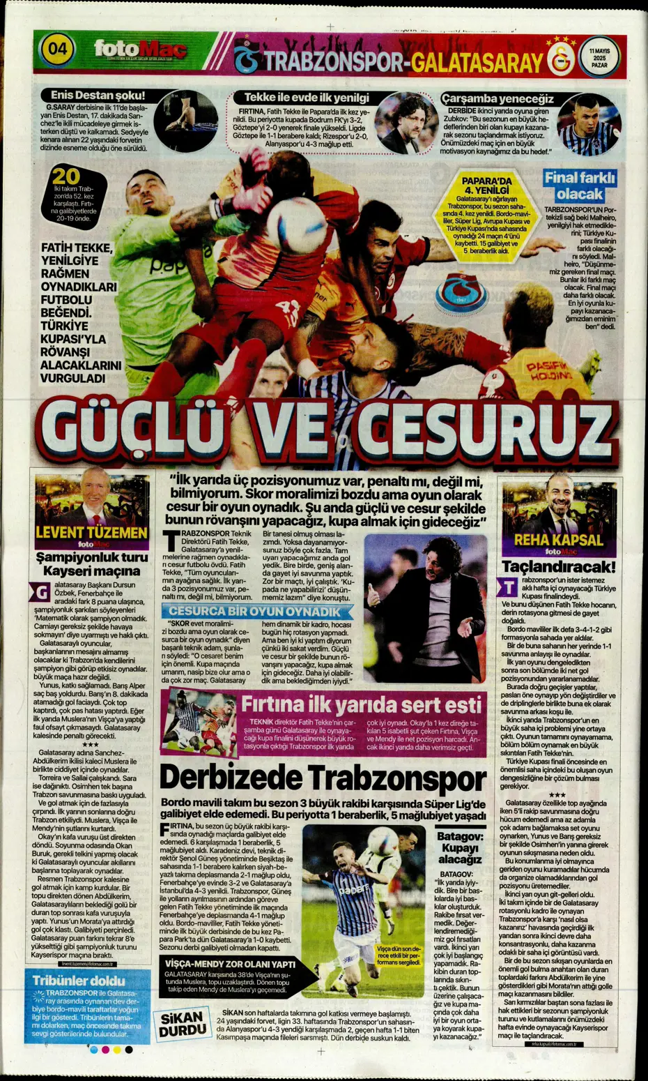 "Cimbom şampiyo..." | Sporun manşetleri - 8
