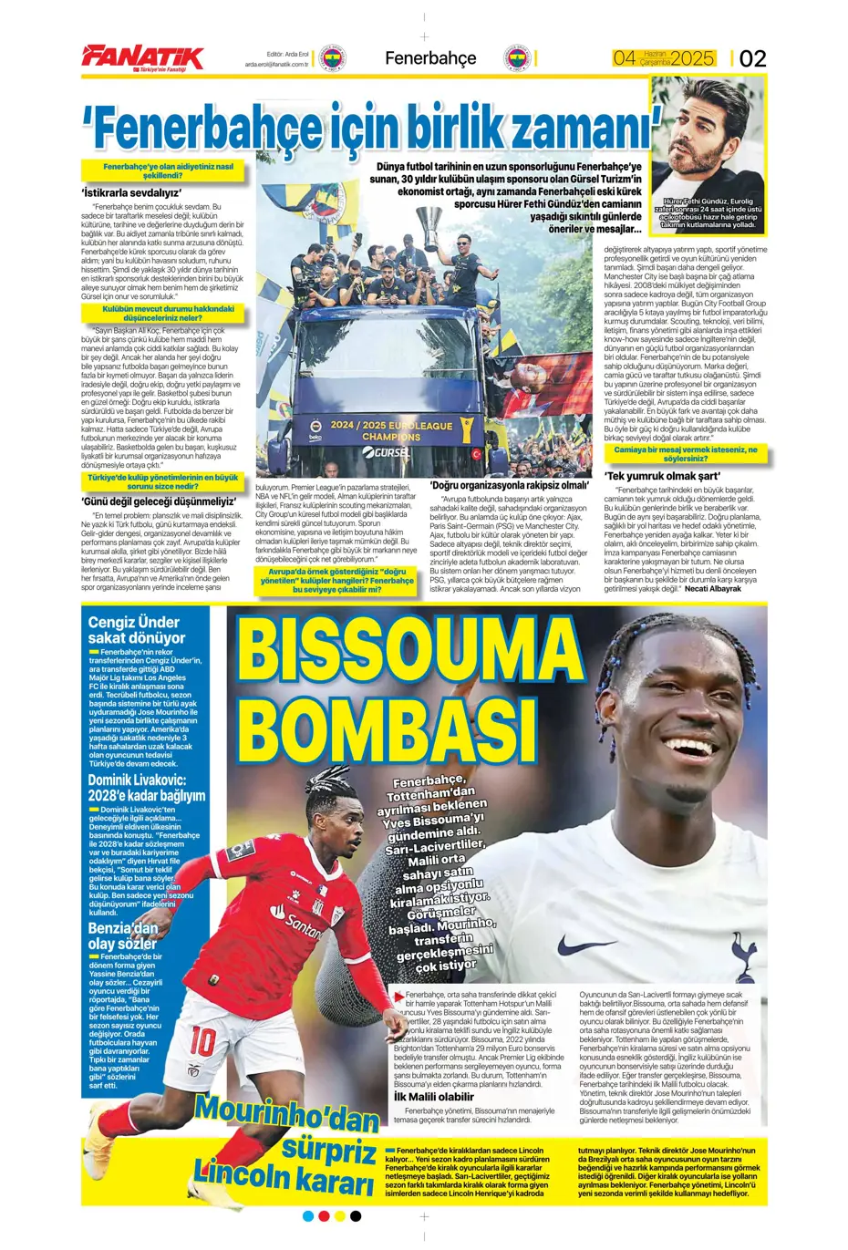 "Fener'den Vlahovic için çılgın teklif" | Sporun manşetleri - 4