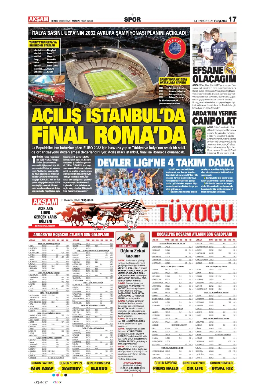 "Aslan Thiago" | Sporun manşetleri (13 Temmuz 2023) - 2