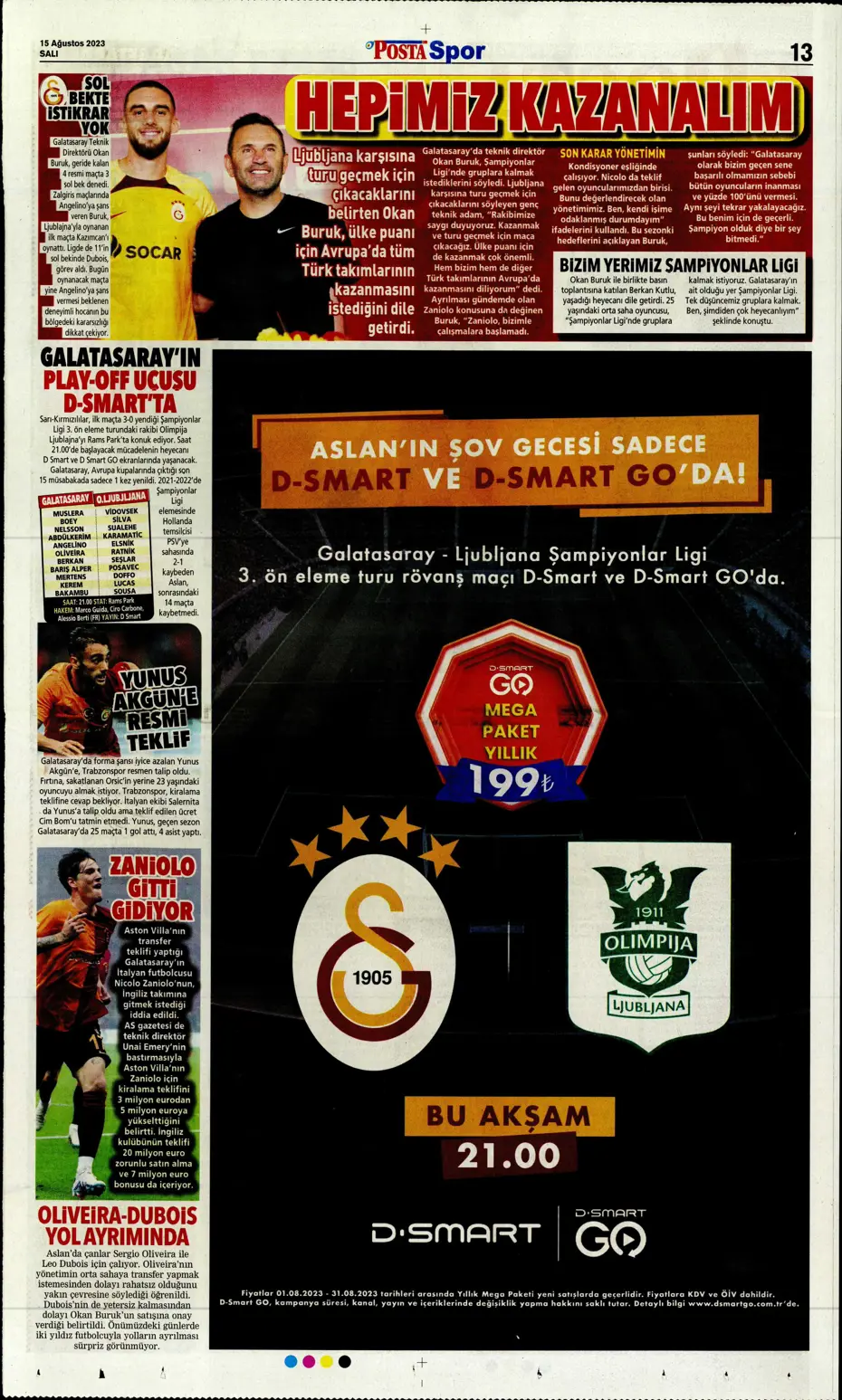 "Kartal'ı Gedson uçurdu" | Sporun Manşetleri - 30