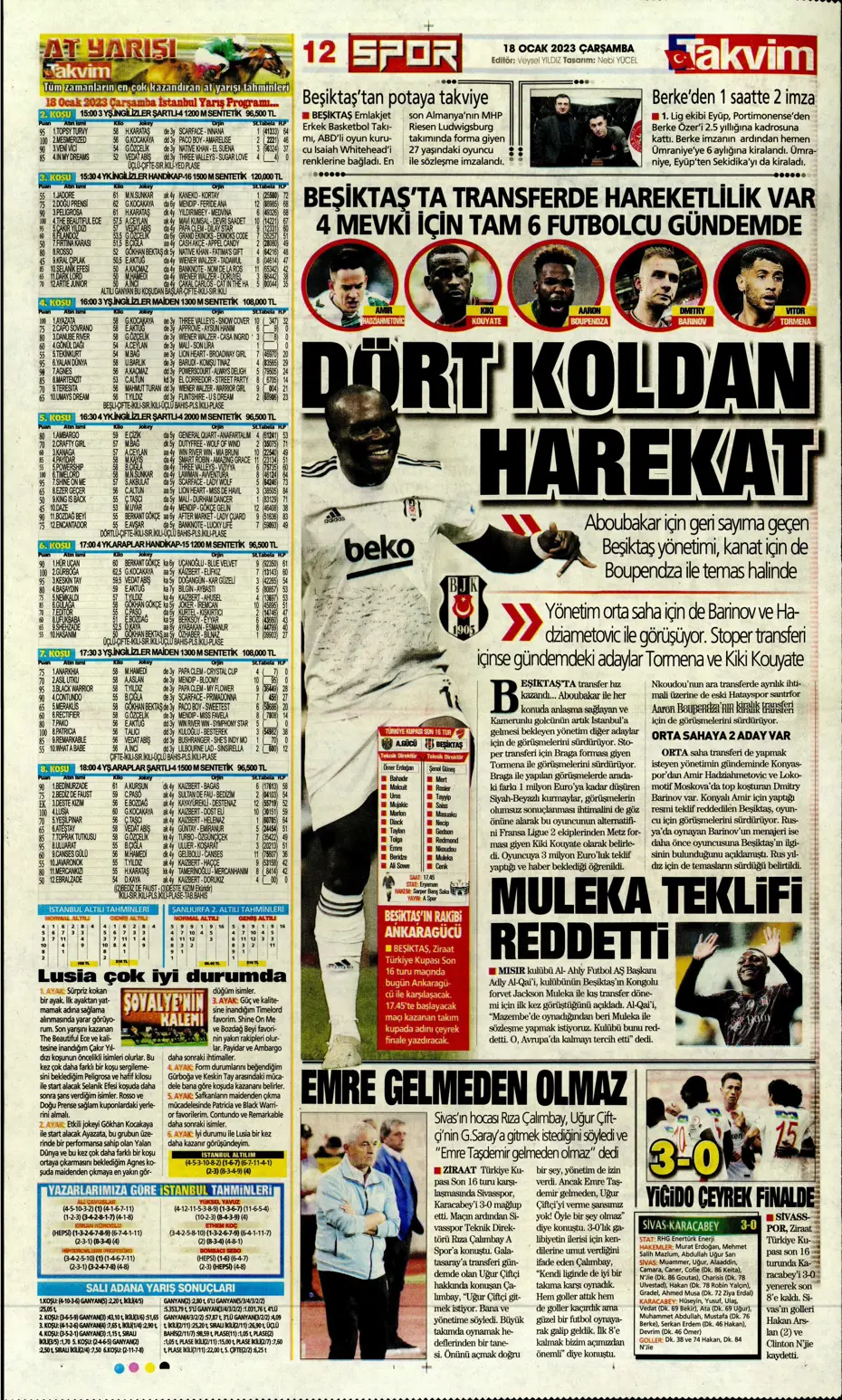 Sporun Manşetleri (18 Ocak 2023) - 29