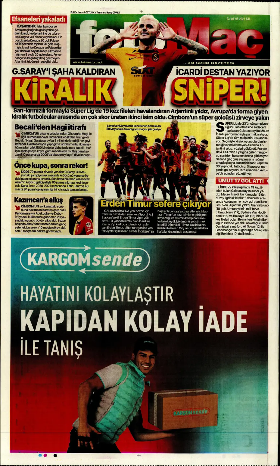 "Aslan'dan Devler Ligi hamlesi" | Sporun Manşetleri - 11 "Aslan'dan Devler Ligi hamlesi" | Sporun Manşetleri - 11