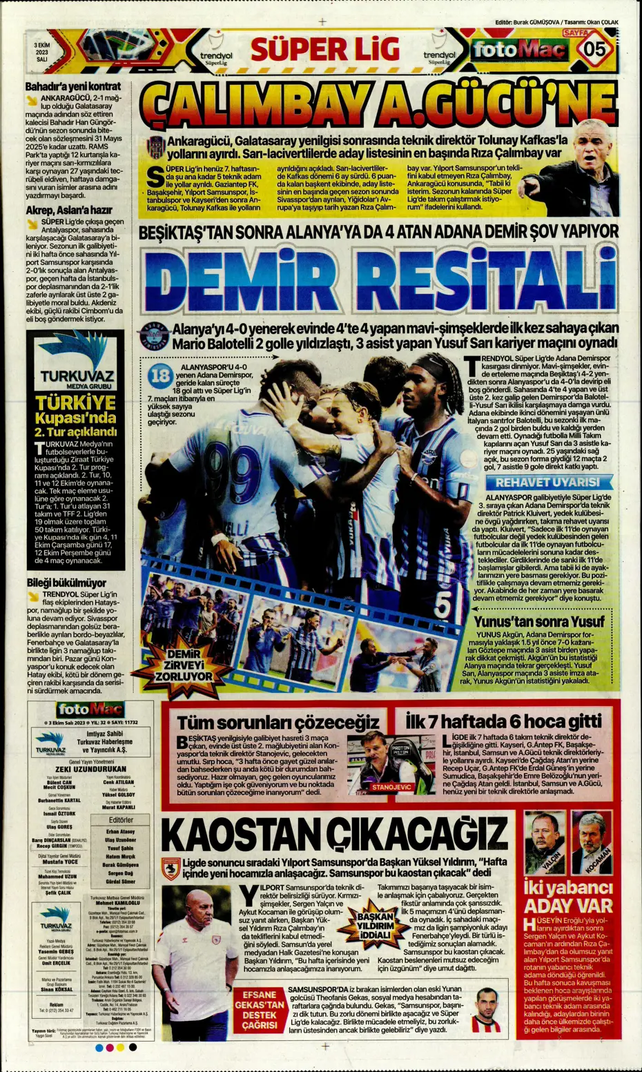 "İşte Okan Buruk'un imha planı" | Sporun manşetleri (3 Ekim 2023) - 15