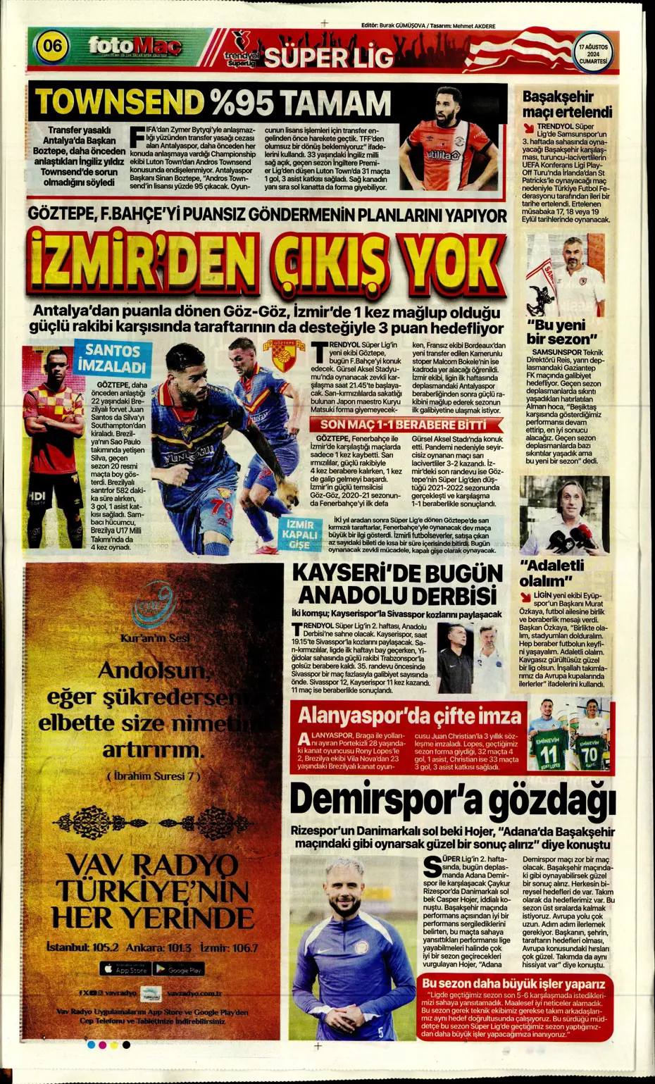 "Fenerbahçe, Fred'in alternatifini buldu" | Sporun manşetleri - 14 "Fenerbahçe, Fred'in alternatifini buldu" | Sporun manşetleri - 14
