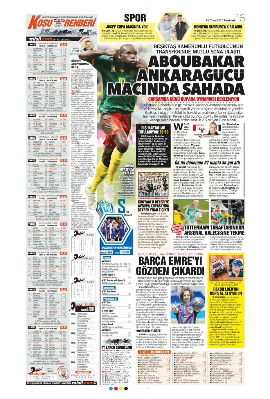 Sporun Manşetleri (16 Ocak 2023) - 22