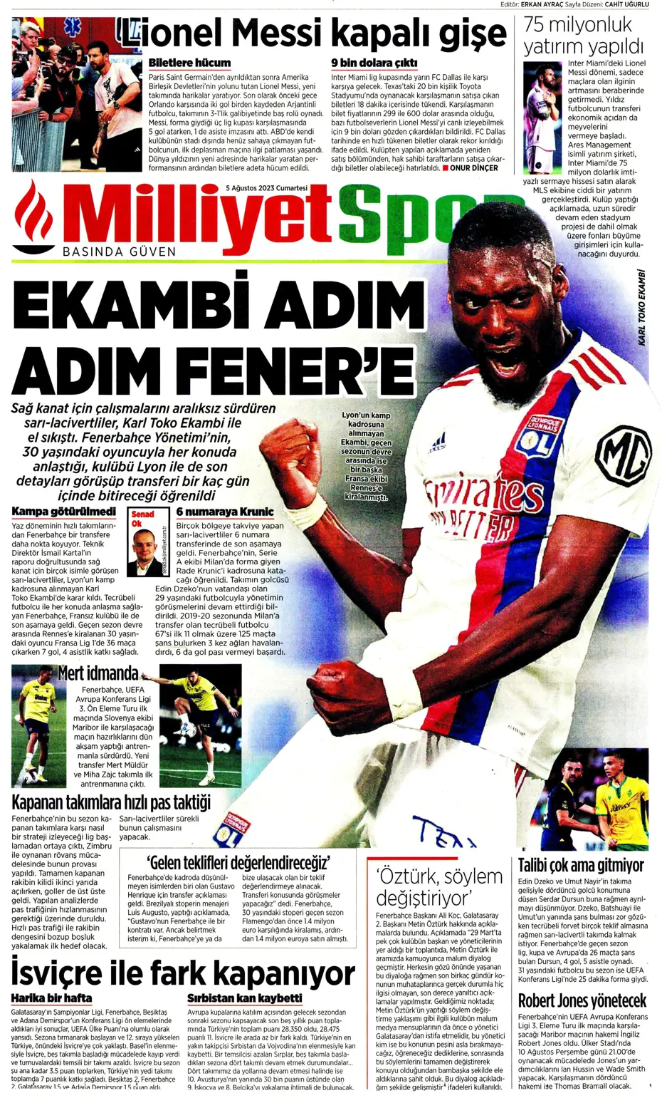 "Fener'e yıldız yağmuru" | Sporun Manşetleri (5 Ağustos 2023) - 19