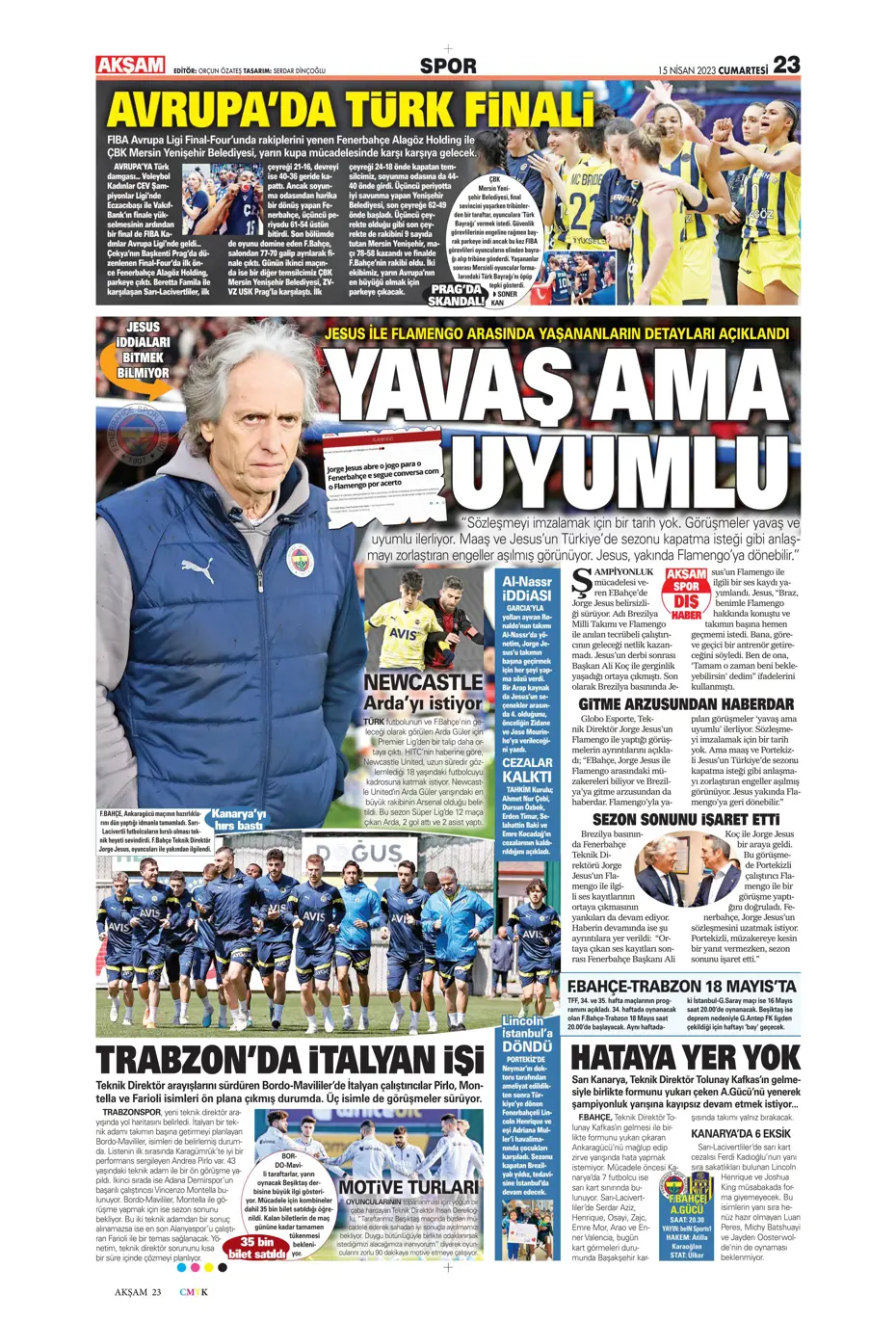 "Ada'dan Kartal'a müjde" | Sporun manşetleri (15 Nisan 2023) - 3 "Ada'dan Kartal'a müjde" | Sporun manşetleri (15 Nisan 2023) - 3