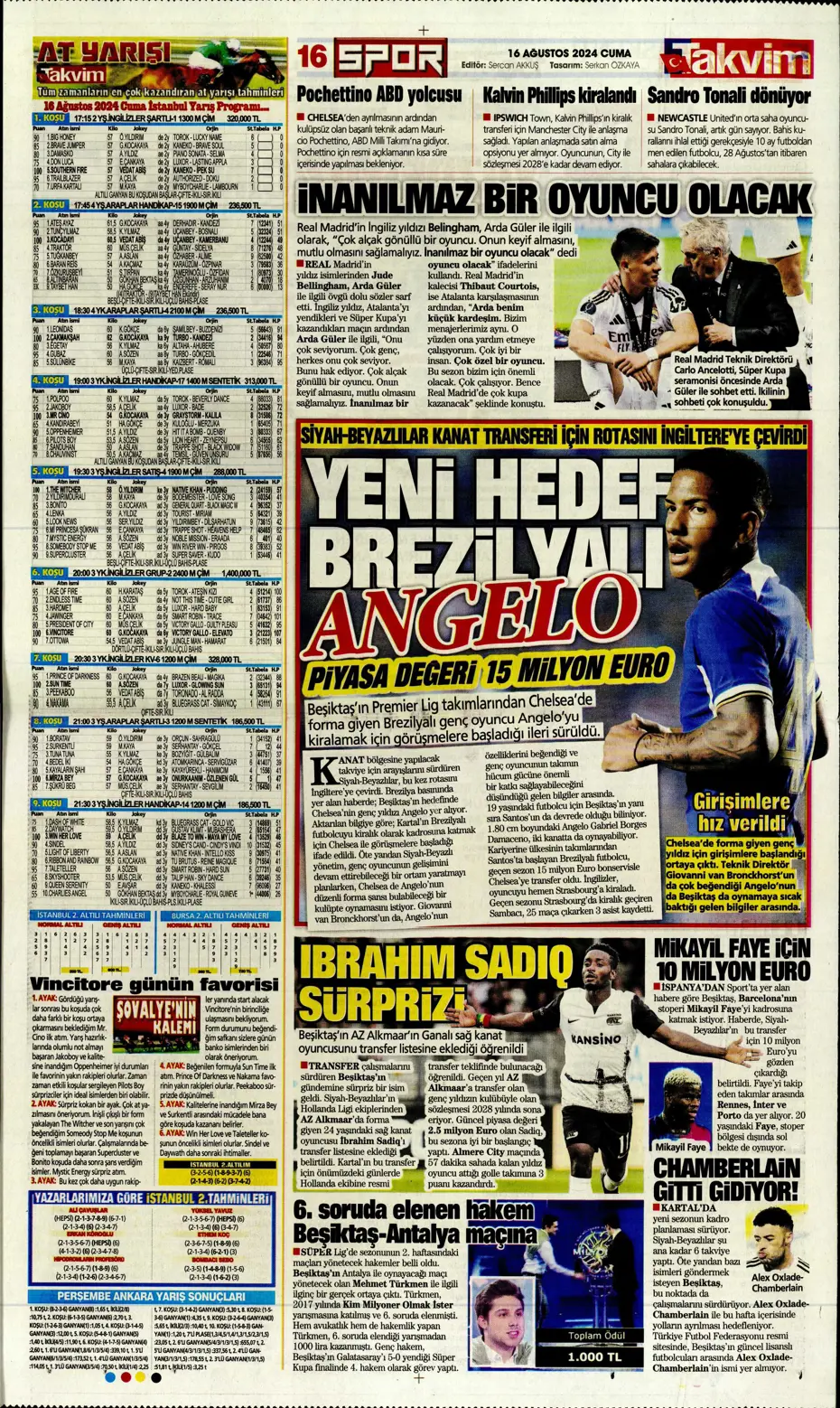 "Mateo Kovacic adım adım Fenerbahçe'ye" | Sporun manşetleri - 30 "Mateo Kovacic adım adım Fenerbahçe'ye" | Sporun manşetleri - 30