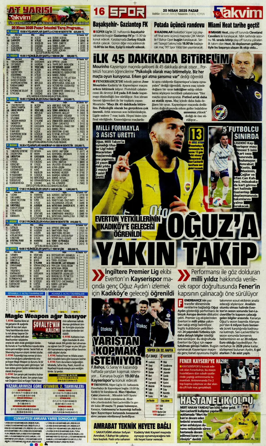 "Oğuz Aydın için geldiler" | Sporun manşetleri - 33