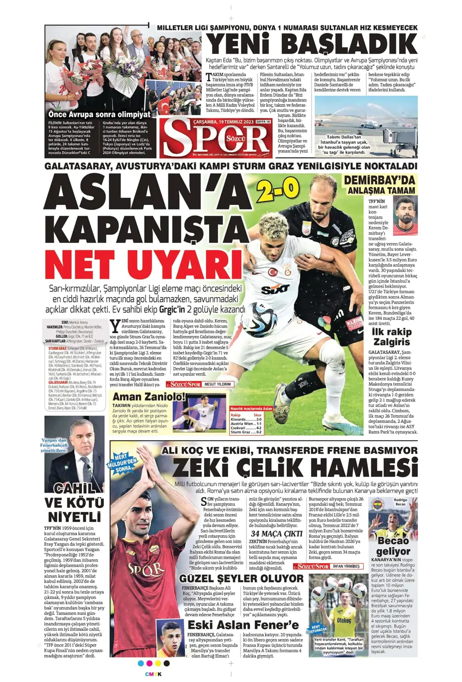 "Dünya Fenerbahçeliler Günü'nde taraftarlara 3 yıldız hediye" | Sporun manşetleri (19 Temmuz 2023) - 24 "Dünya Fenerbahçeliler Günü'nde taraftarlara 3 yıldız hediye" | Sporun manşetleri (19 Temmuz 2023) - 24
