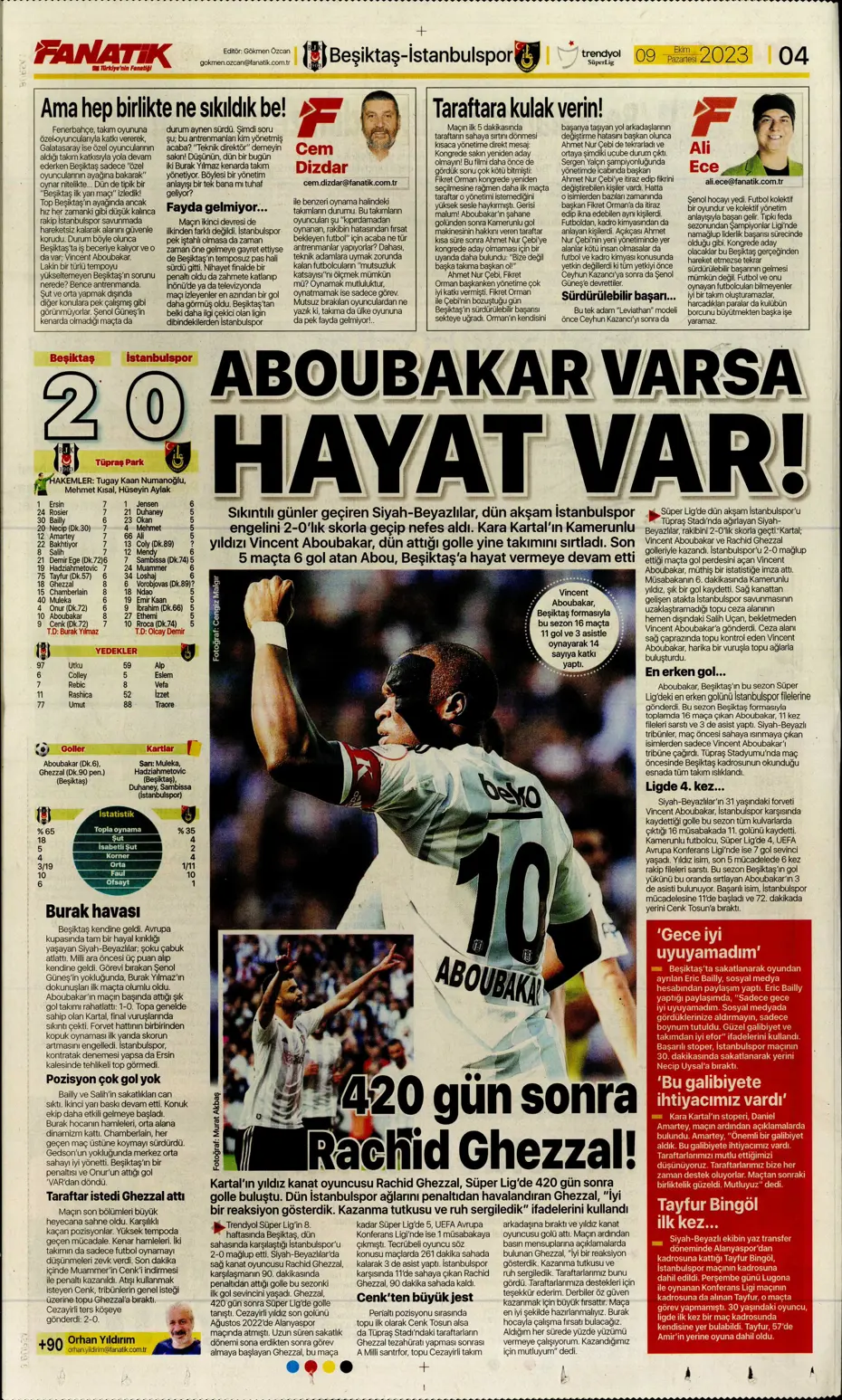 "Ağa da paşa da Fenerbahçe" | Sporun manşetleri (9 Ekim 2023) - 7 "Ağa da paşa da Fenerbahçe" | Sporun manşetleri (9 Ekim 2023) - 7
