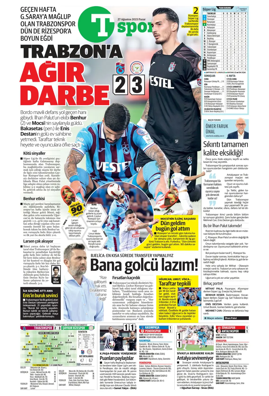 "Mertens sürprizi" | Sporun manşetleri (27 Ağustos 2023) - 33