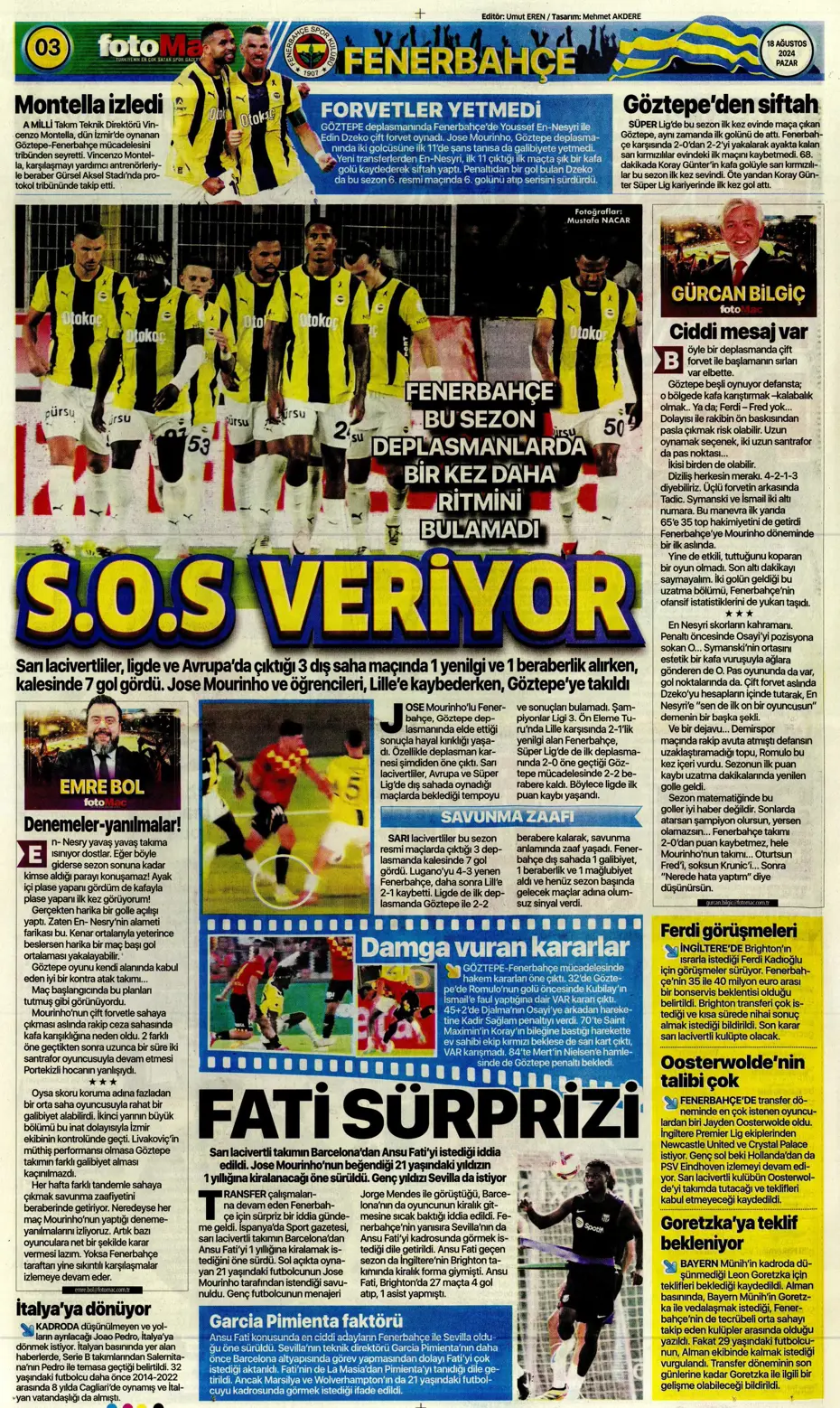 "Aslan'da Ziyech bilmecesi" | Sporun manşetleri (18 Ağustos 2024) - 11 "Aslan'da Ziyech bilmecesi" | Sporun manşetleri (18 Ağustos 2024) - 11