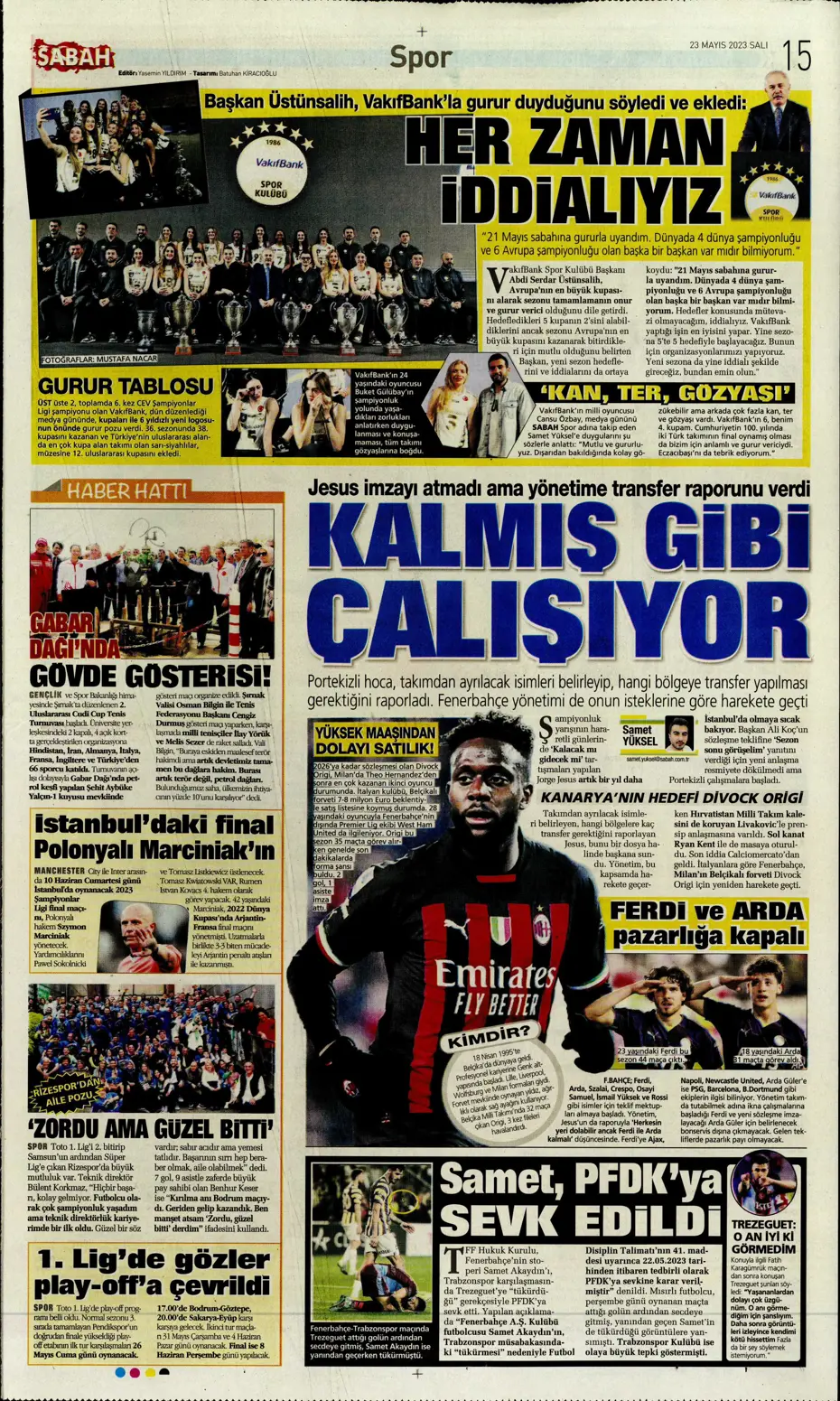 "Aslan'dan Devler Ligi hamlesi" | Sporun Manşetleri - 17 "Aslan'dan Devler Ligi hamlesi" | Sporun Manşetleri - 17
