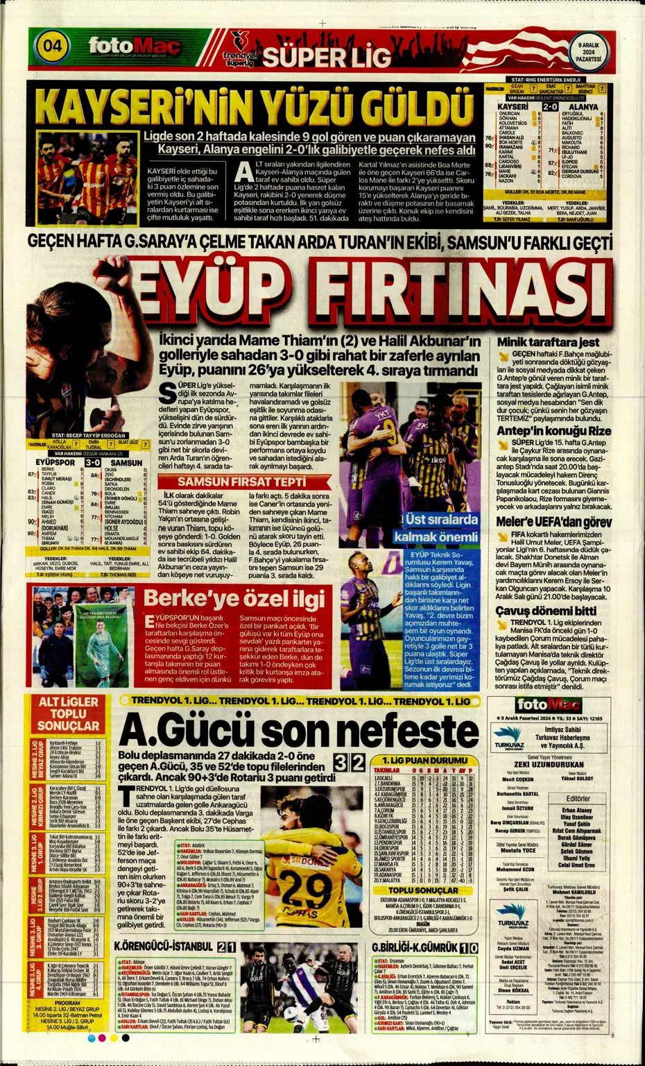 "Hakem katliamı" | Sporun manşetleri - 10 "Hakem katliamı" | Sporun manşetleri - 10