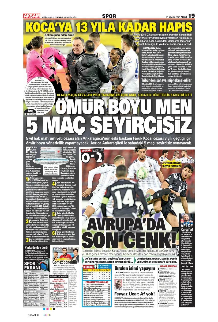 "Aslan'dan Jorginho bombası" | Sporun manşetleri (15 Aralık 2023) - 2