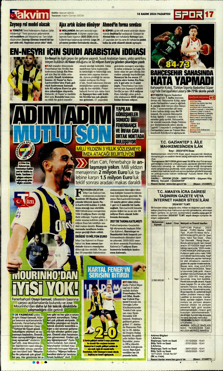 "Talisca olmazsa B planında 2 yıldız var" | Sporun manşetleri - 31