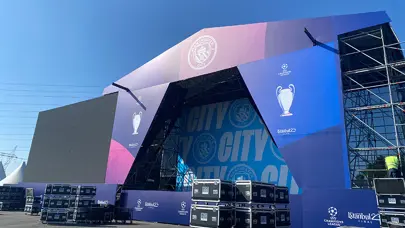 Şampiyonlar Ligi Finali öncesi Atatürk Olimpiyat Stadı çevresinde son çalışmalar