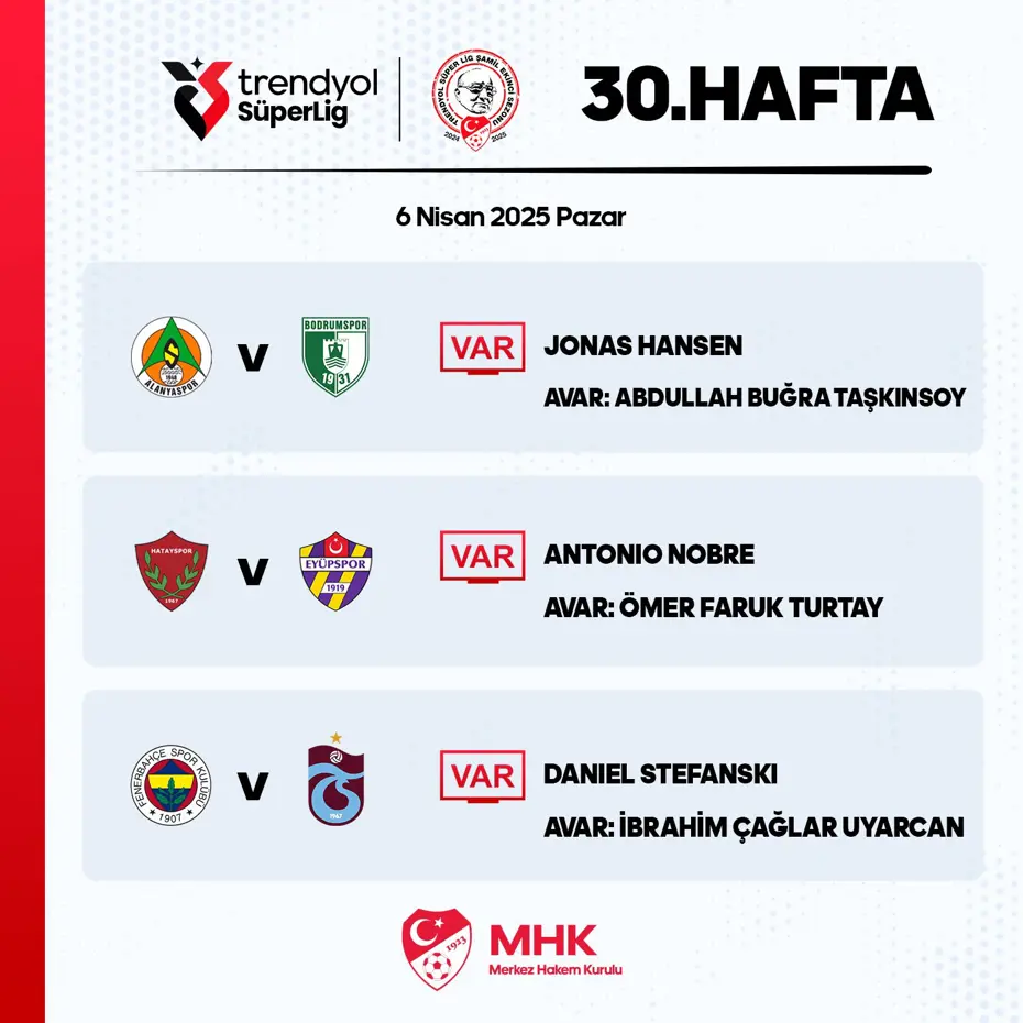 Fenerbahçe-Trabzonspor maçının VAR hakemi açıklandı - 3