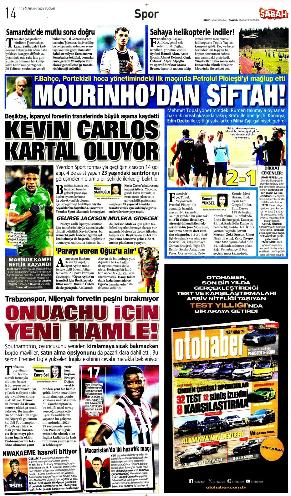 "Galatasaray'dan Goretzka seferi" | Sporun Manşetleri (30 Haziran 2024) - 30 "Galatasaray'dan Goretzka seferi" | Sporun Manşetleri (30 Haziran 2024) - 30