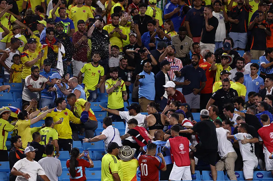 Copa America'da olaylı maç: Darwin Nunez, tribüne çıkıp taraftarla yumruklaştı - 9