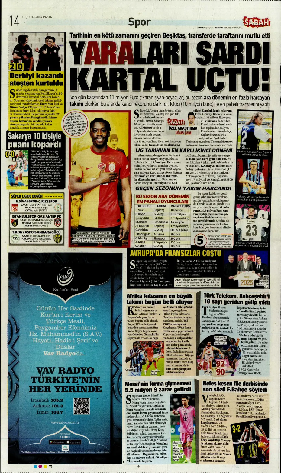 "30 saniyesi 7 milyon dolar" | Sporun manşetleri (11 Şubat 2024) - 30