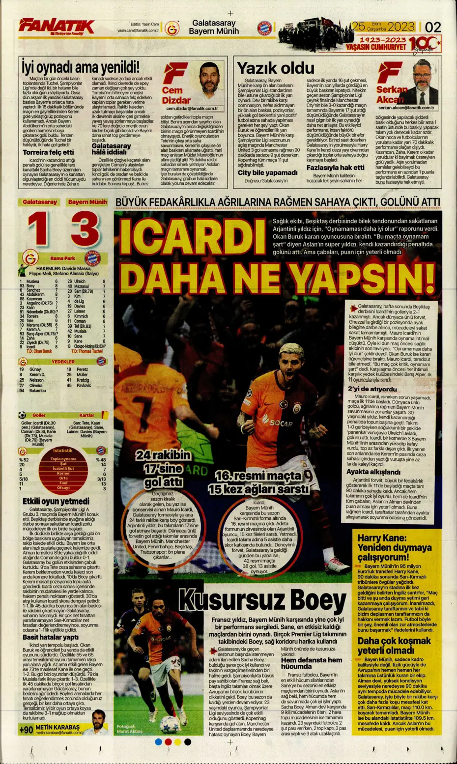 "Adaletin bu mu futbol?" | Sporun manşetleri (25 Ekim 2023) - 5