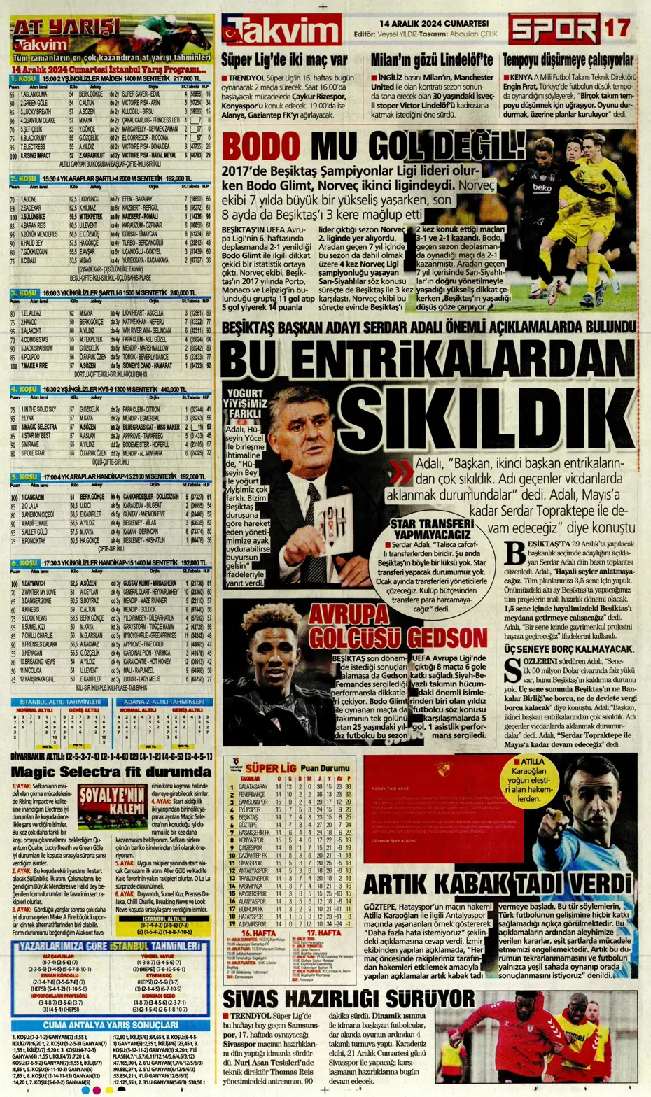 "Boscagli ve Hancko listeye girdi" | Sporun manşetleri - 33 "Boscagli ve Hancko listeye girdi" | Sporun manşetleri - 33
