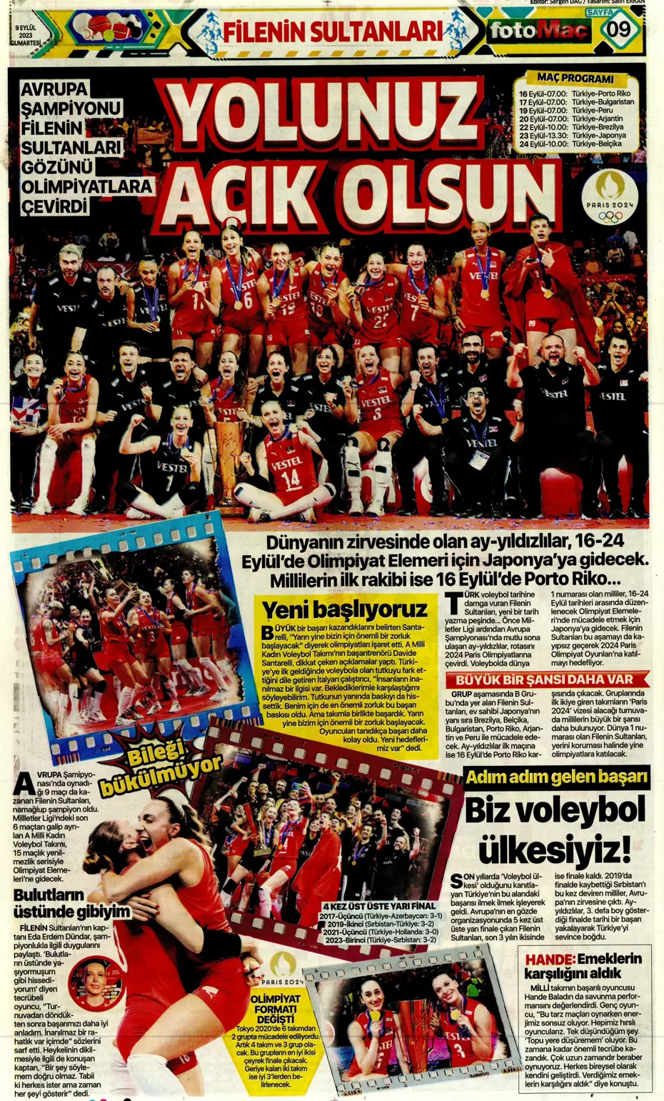 "Kuntz'un eseri" | Sporun manşetleri (9 Eylül 2023) - 20