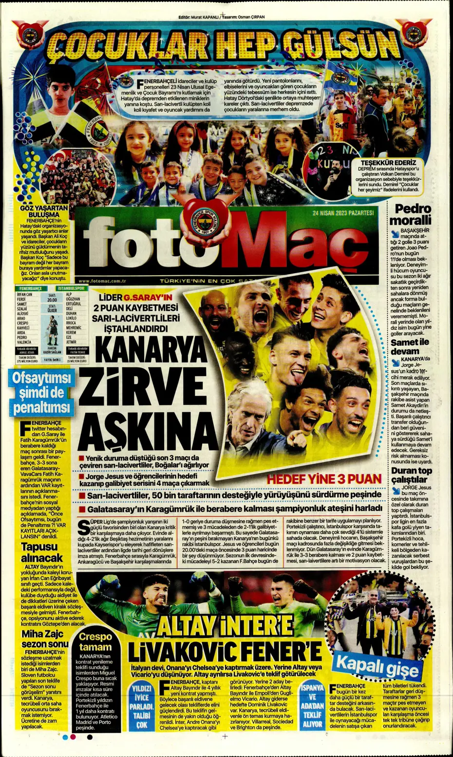 "Buruk bayram" | Sporun manşetleri (24 Nisan 2023) - 10