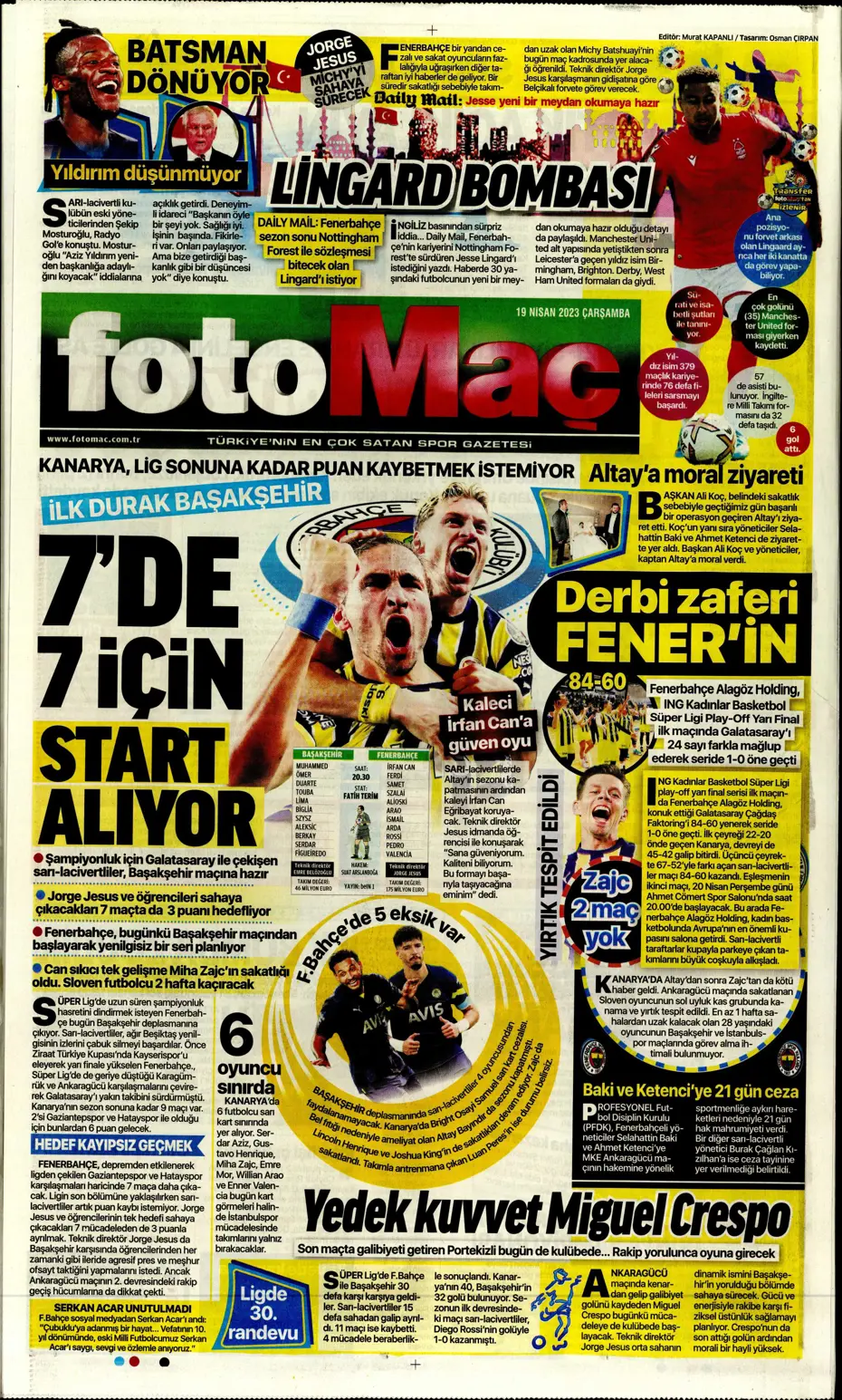 "Galatasaray'ın şov gecesi" | Sporun Manşetleri - 15 "Galatasaray'ın şov gecesi" | Sporun Manşetleri - 15
