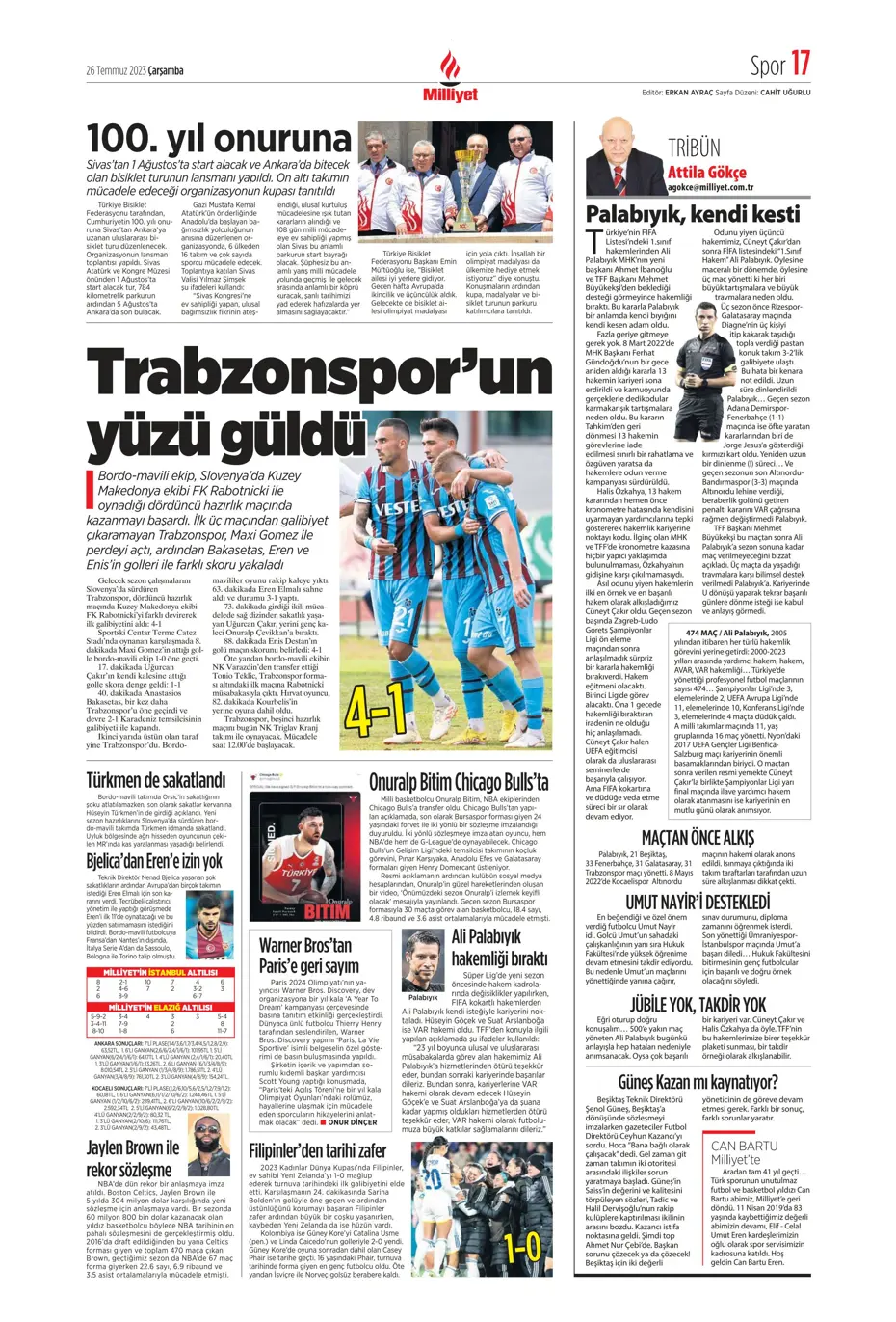 "Beşiktaş'ın istediği Rebic Fenerbahçe'ye" | Sporun manşetleri (26 Temmuz 2023) - 20