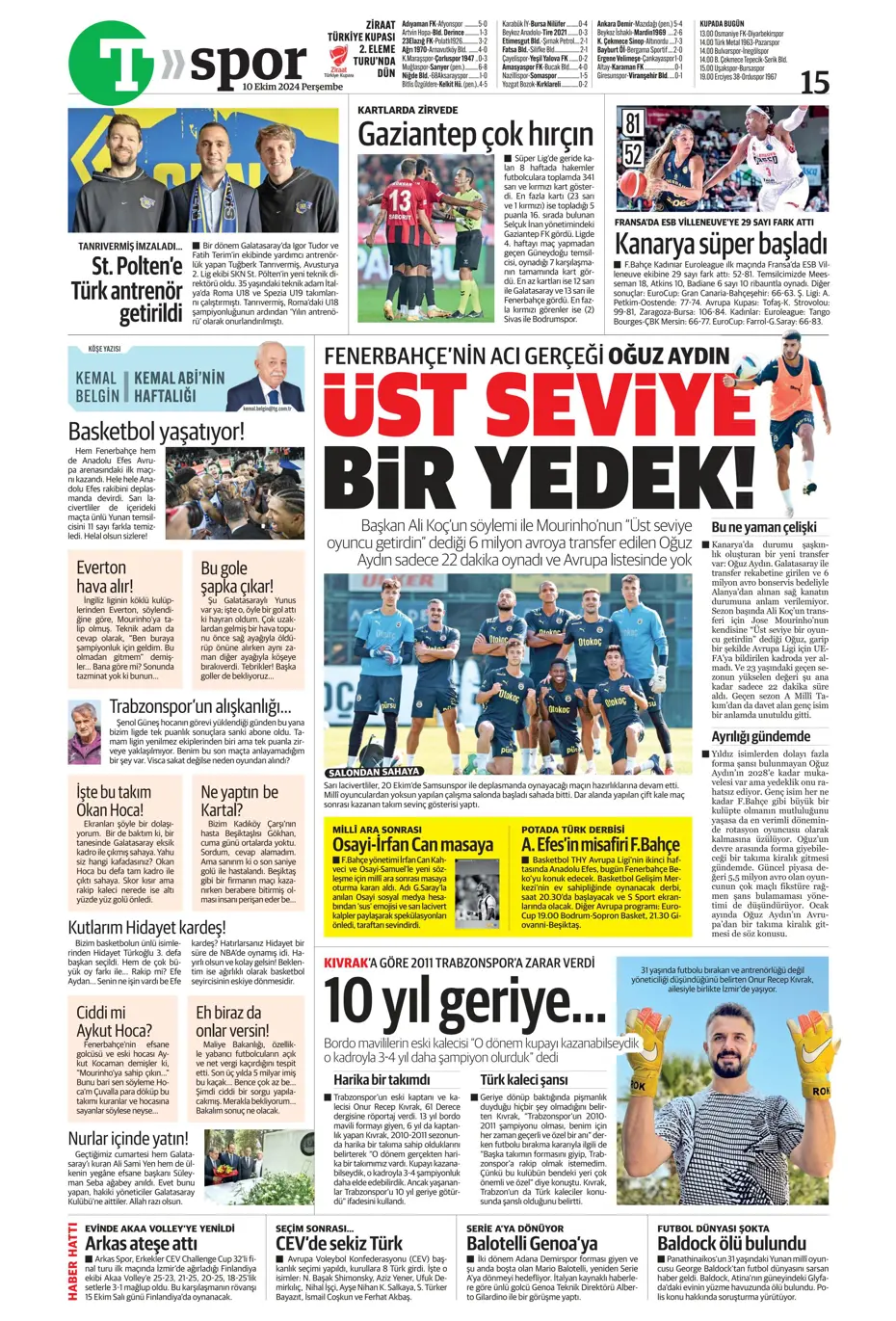 "Dybala bombası" | Sporun manşetleri (10 Ekim 2024) - 35
