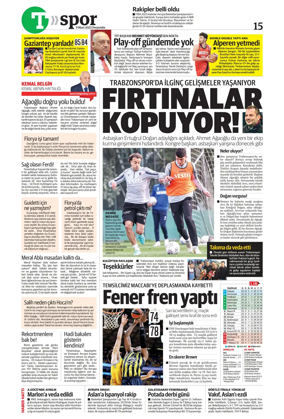 "Avrupa'yı fethedelim" - Sporun manşetleri - 34