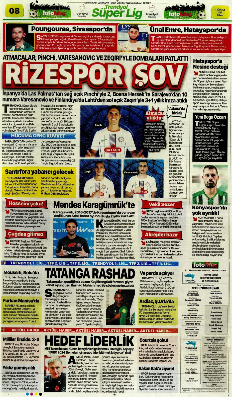 "Cengiz Ünder için yeni görüşme" | Sporun manşetleri (11 Ağustos 2023) - 20 "Cengiz Ünder için yeni görüşme" | Sporun manşetleri (11 Ağustos 2023) - 20