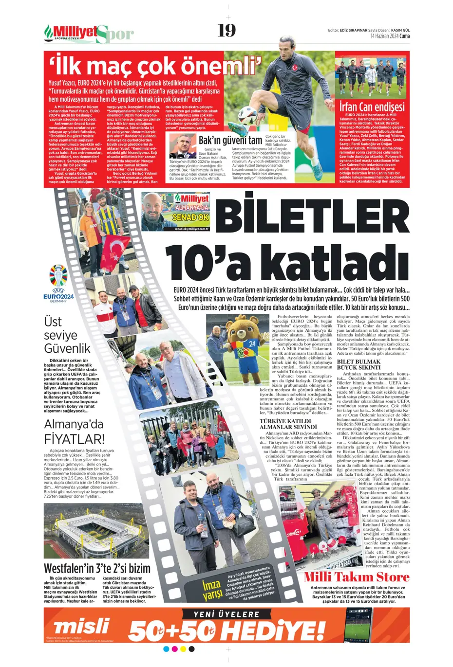 "A Milli Takım'da İrfan Can şoku" | Sporun manşetleri (14 Haziran 2024) - 23 "A Milli Takım'da İrfan Can şoku" | Sporun manşetleri (14 Haziran 2024) - 23