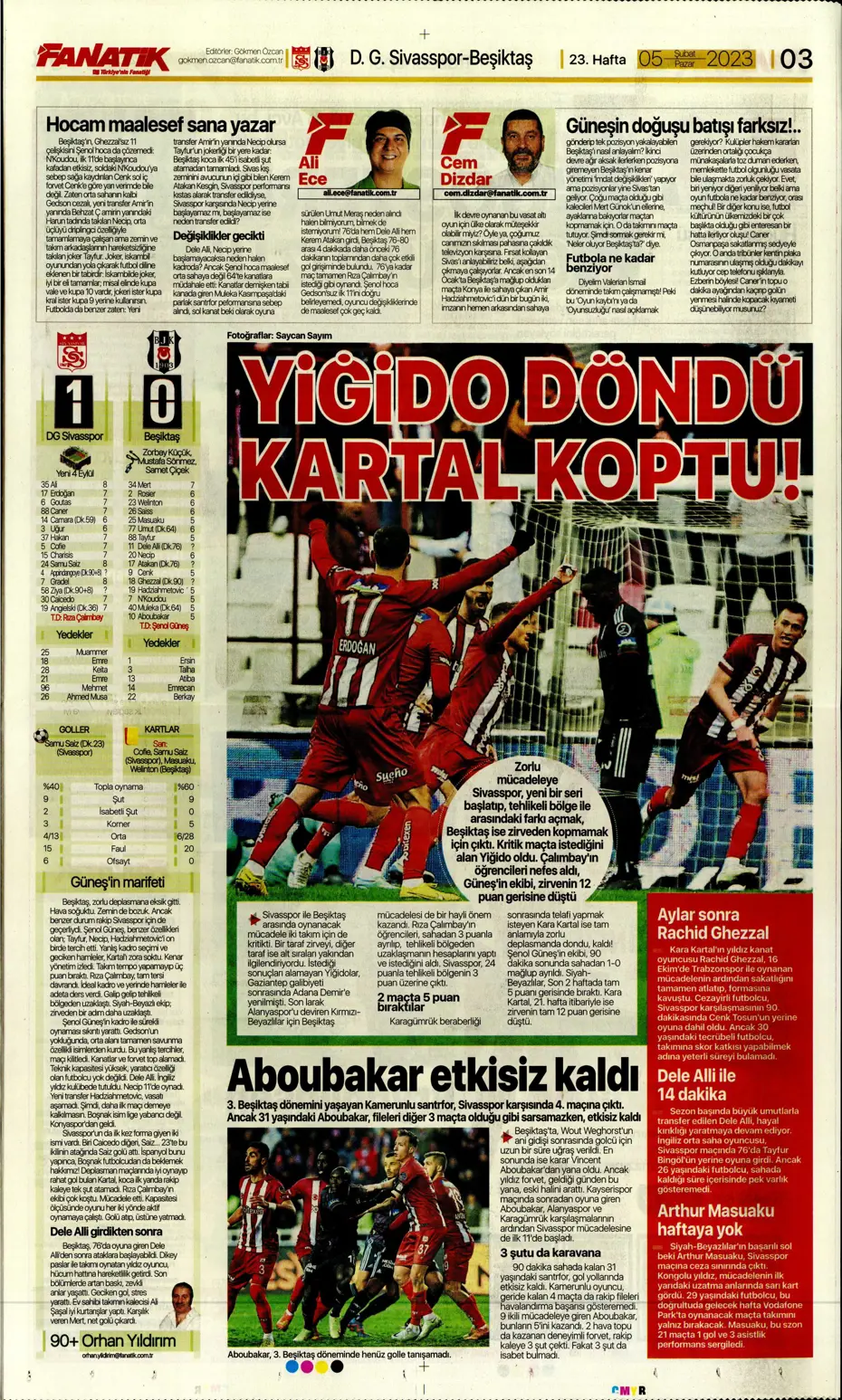 Sporun Manşetleri (5 Şubat 2023) - 7
