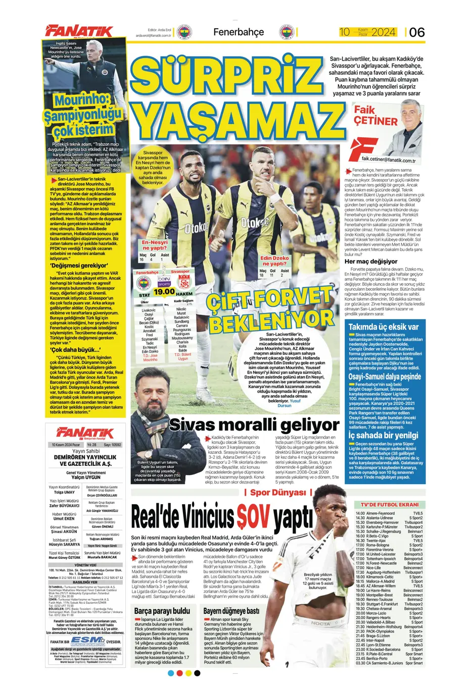 "Cimbom devleri gölgesinde bıraktı" | Sporun manşetleri (10 Kasım 2024) - 7