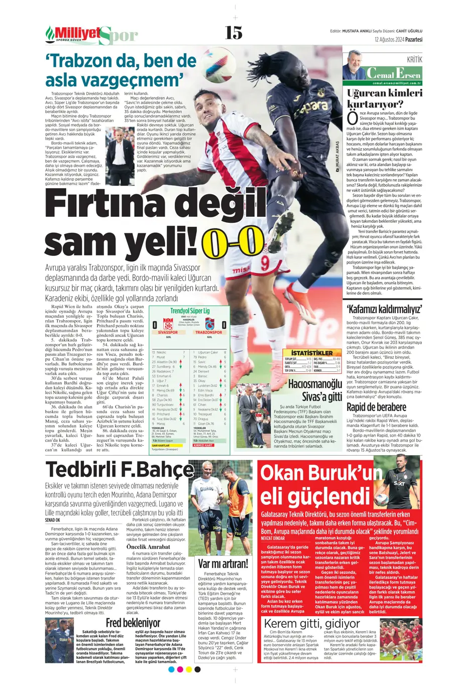"Fenerbahçe'den 4 isim için İngiltere seferi" | Sporun manşetleri - 24