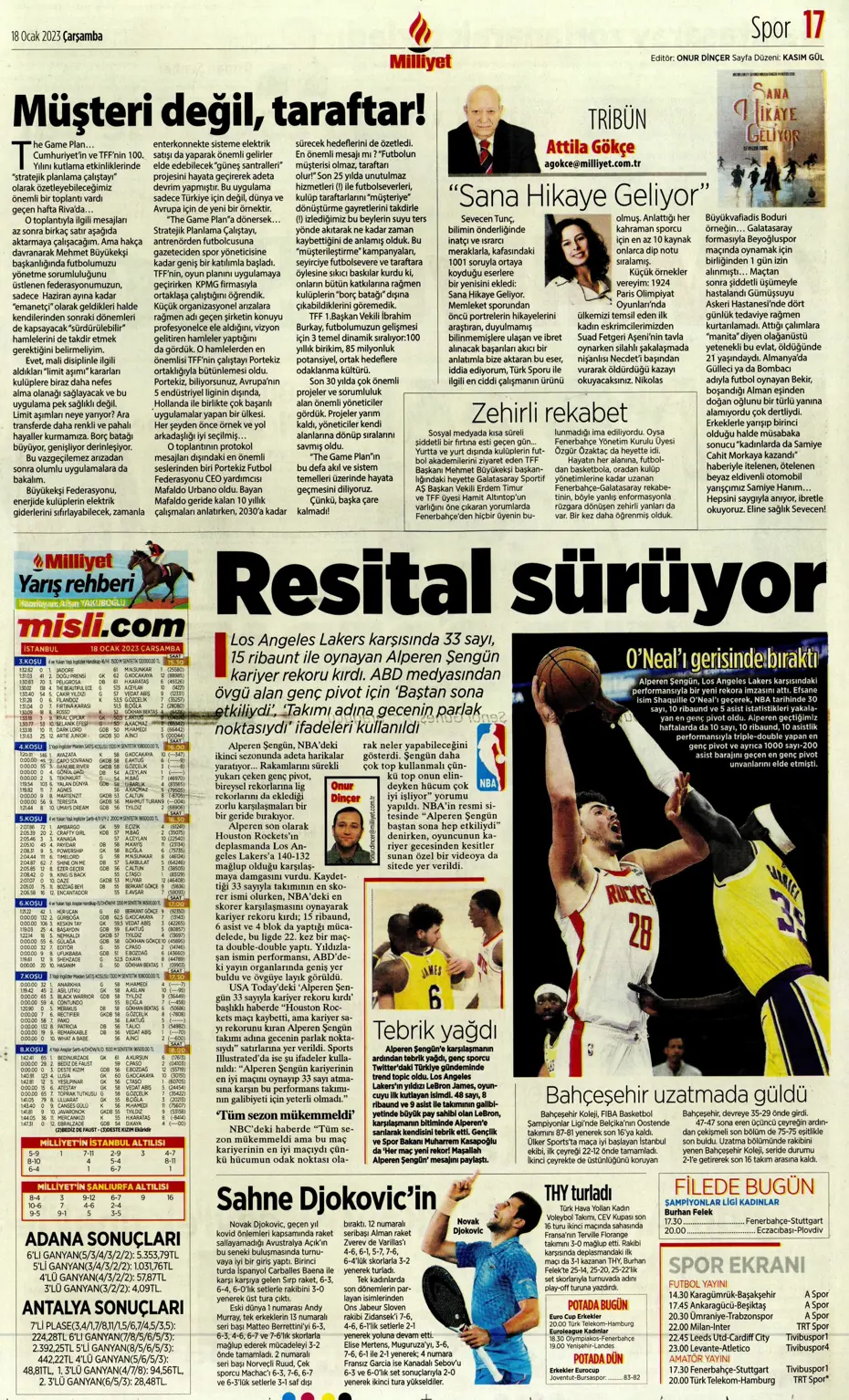 Sporun Manşetleri (18 Ocak 2023) - 21