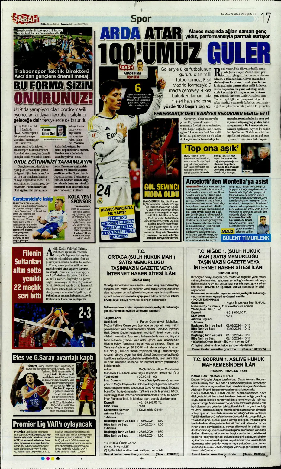 "İlk hedef Preciado" | Sporun manşetleri (16 Mayıs 2024) - 17