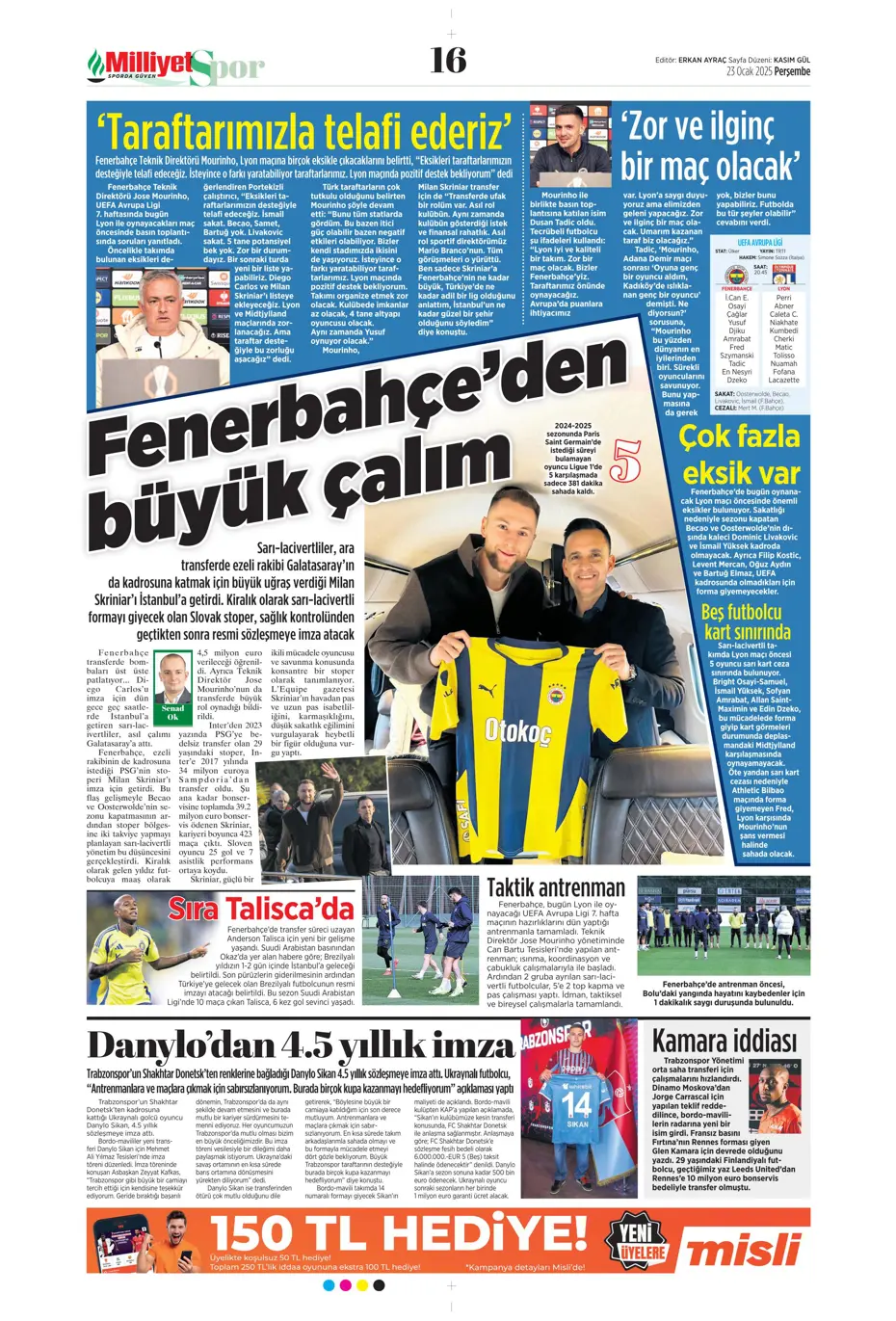"Kartal şovla döndü" | Sporun manşetleri - 25 "Kartal şovla döndü" | Sporun manşetleri - 25