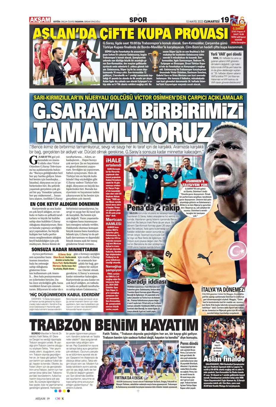 "Türkiye'de bir ilk oldu" | Sporun manşetleri (10 Mayıs 2025) - 2